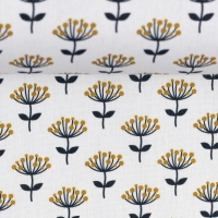 Baumwolle "Jule" weiß mit Pusteblumen